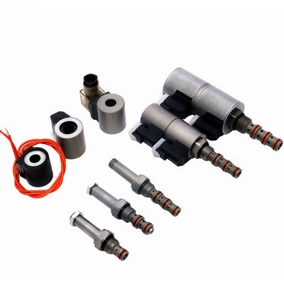 Energized Dual Coil Cartridge Solenoid Valve hidraulik 4 cara 3 posisi