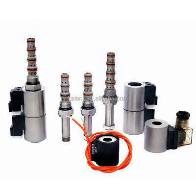 4 Way 3 Posisi Cartridge Solenoid Valve Threaded Spool Type Twin Connector