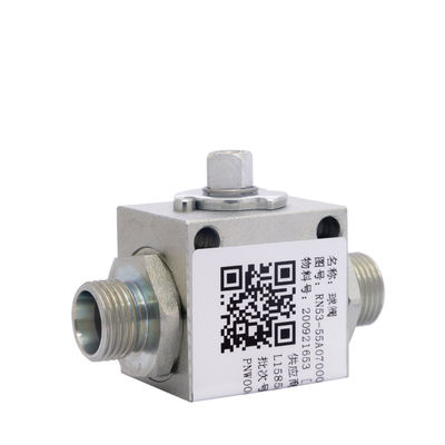 Tekanan tinggi hidraulik Cut-Off Valve lurus Customized Ball Valve 3 cara