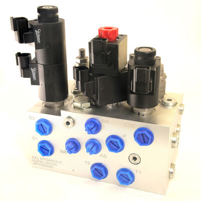 OEM hidraulik Solenoid Valve Bank Dengan Multifold Paralel Valve Group