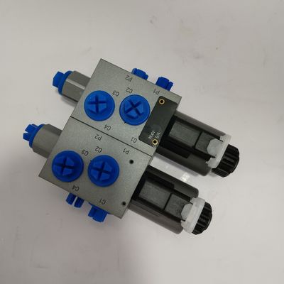 315Bar Industrial Hydraulic Valve 6 Way 2 Posisi Double Solenoid Valve