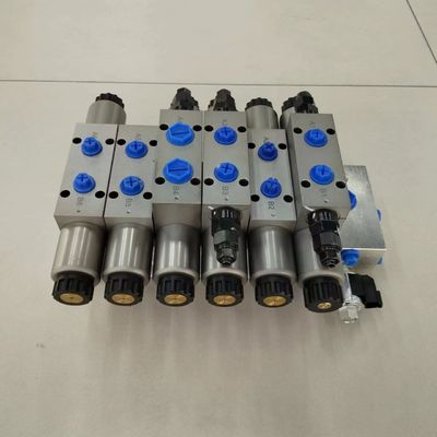 Ventil manifold yang disesuaikan OEM / ODM Ventil hidraulik Ventil manifold Solenoid Proporsional Valve Group