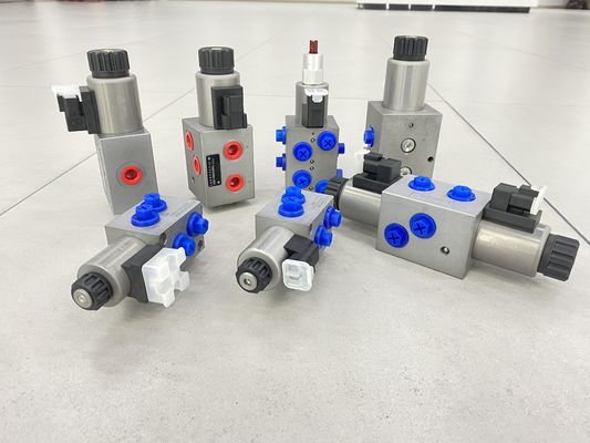60bar 2 Posisi Hidrolik Solenoid Valve Delapan Way JIS Oil Port