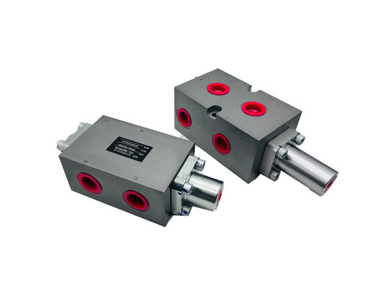Ukuran benang yang dapat disesuaikan 24V 6 Bank Manifold katup hidrolik untuk katup solenoid